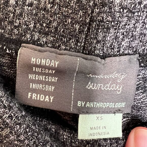 Saturday Sunday Anthropologie Wide Leg Soft Harlem Lounge Pants Gray Oversize XS - Picture 7 of 8